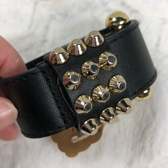 Buckle Up Boutique Leather Belt Spike Bracelet - Picture 3 of 5